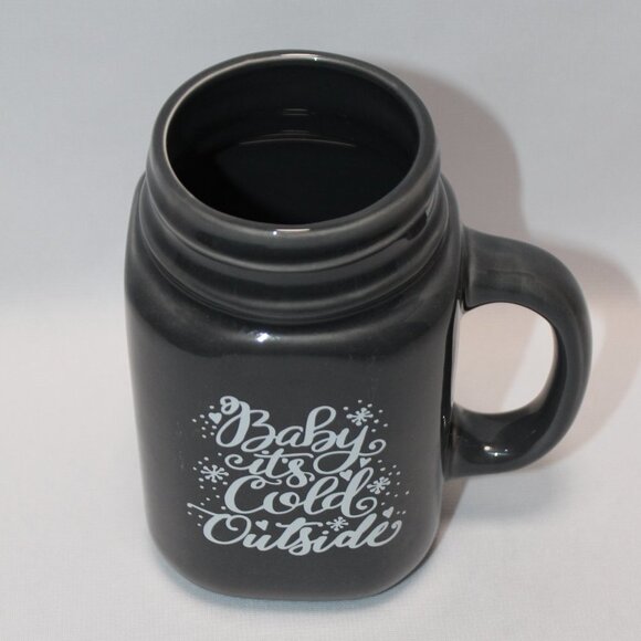 World Market "Baby It's Cold Outside" Grey Mug - Picture 3 of 9